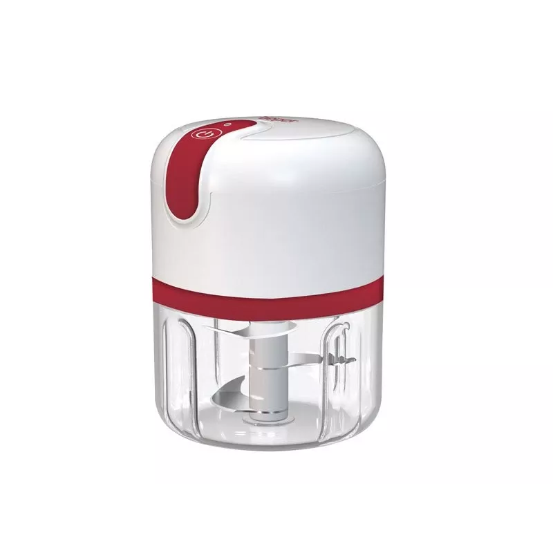 Beper P102ROB050 nabíjací sekáčik potravín cez USB, 0,25 L, 30 W, biely/červený