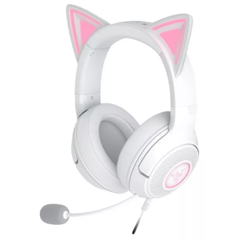 Headset Razer Kraken Kitty V2 Wired USB Type-A biela — circumaurálny, hlavový most, 20–20000 Hz, 2 m kábel