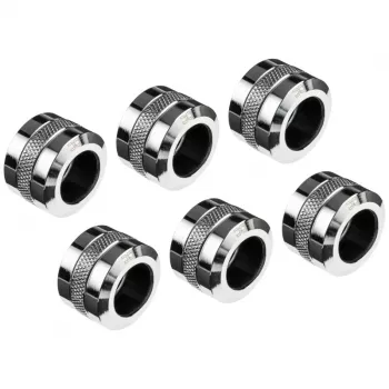 Alphacool Eiszapfen Pro konektor 16 mm hardtube fitting G1/4, balenie 6 ks - chróm