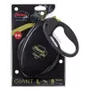 flexi Giant L samonavíjacie vodítko pre psov, 8 m popruh, čierna/žltá