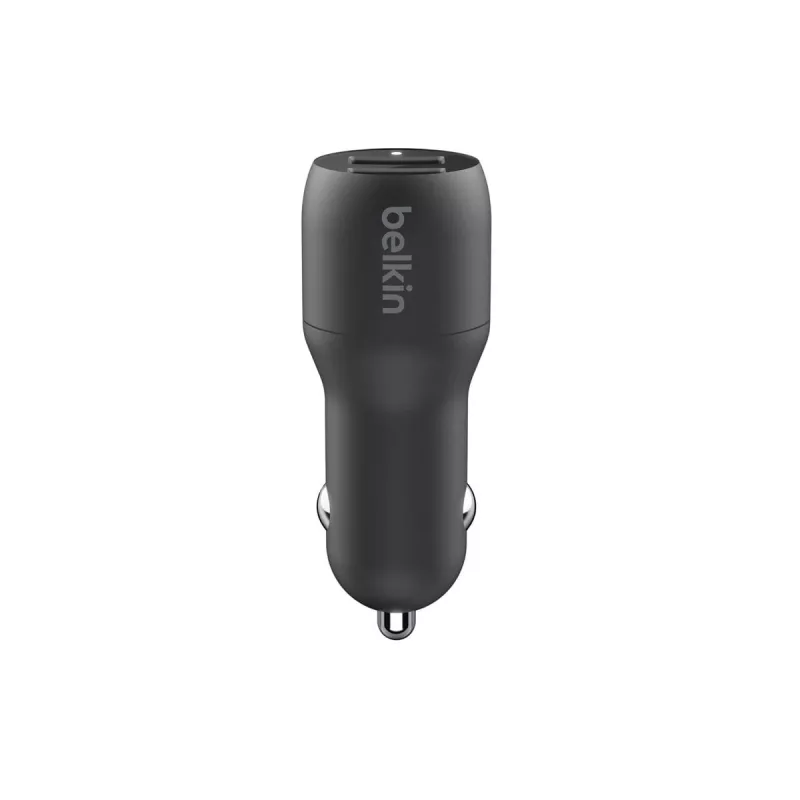 Dual-USB-A autonabíjačka 12W x2 čierna