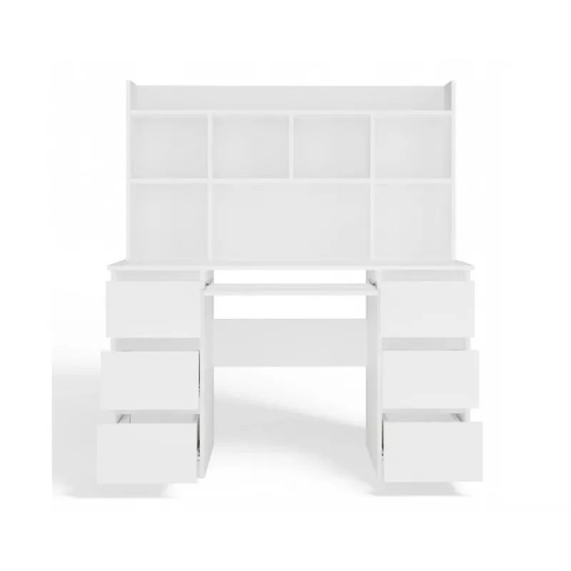 KUBA písací stôl set + Extension Piece, biely