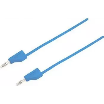 VOLTCRAFT skúšobný vodič [konektor samec 4 mm - konektor samec 4 mm] 0,25 m modrá MSB-300 (MSB-300-0.25-BL)