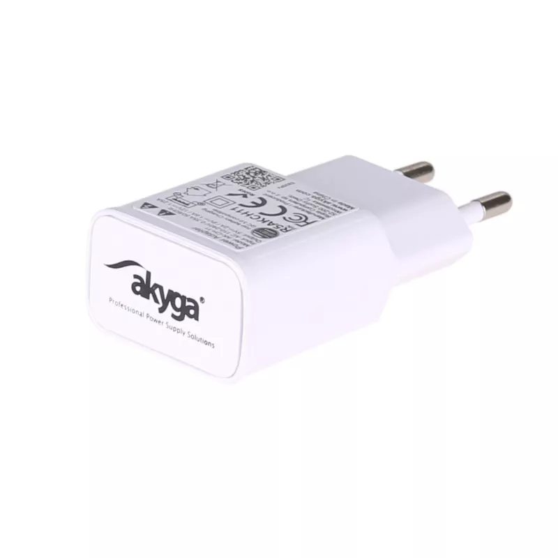 Akyga AK-CH-11 USB-A sieťová nabíjačka 15 W, Quick Charge 3.0, biela