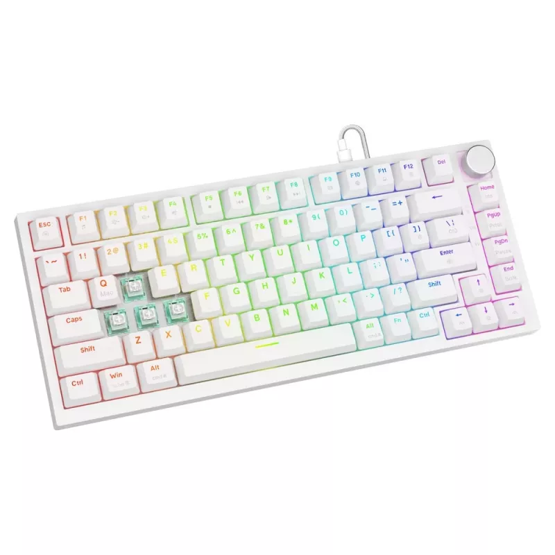 Savio ASTRAL WHITE JADE klávesnica Gaming USB QWERTY US International