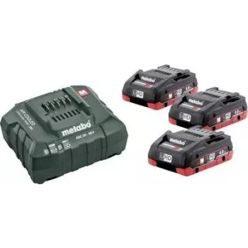 Sada akumulátora a nabíjačky Metabo BASIC SET 3 X LIHD 4.0 AH
