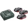 Sada akumulátora a nabíjačky Metabo BASIC SET 3 X LIHD 4.0 AH