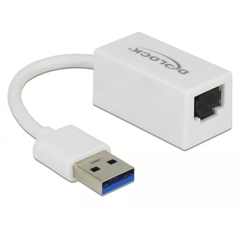 DeLOCK 65905 sieťový adaptér USB Type-A na Gigabit LAN, biely