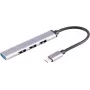 USB-C hub ShiverPeaks 13-50002 — 4× USB-A 3.0 tenký adaptér pre USB-C porty