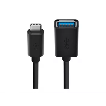 Belkin USB 3.0 konektor samica 5GBit/s USB-C na USB-A 1m sivá (F2CU036BTBLK)