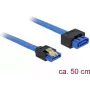 SATA kábel DeLOCK 84973 0,5 m SATA 7-pin čierny modrý