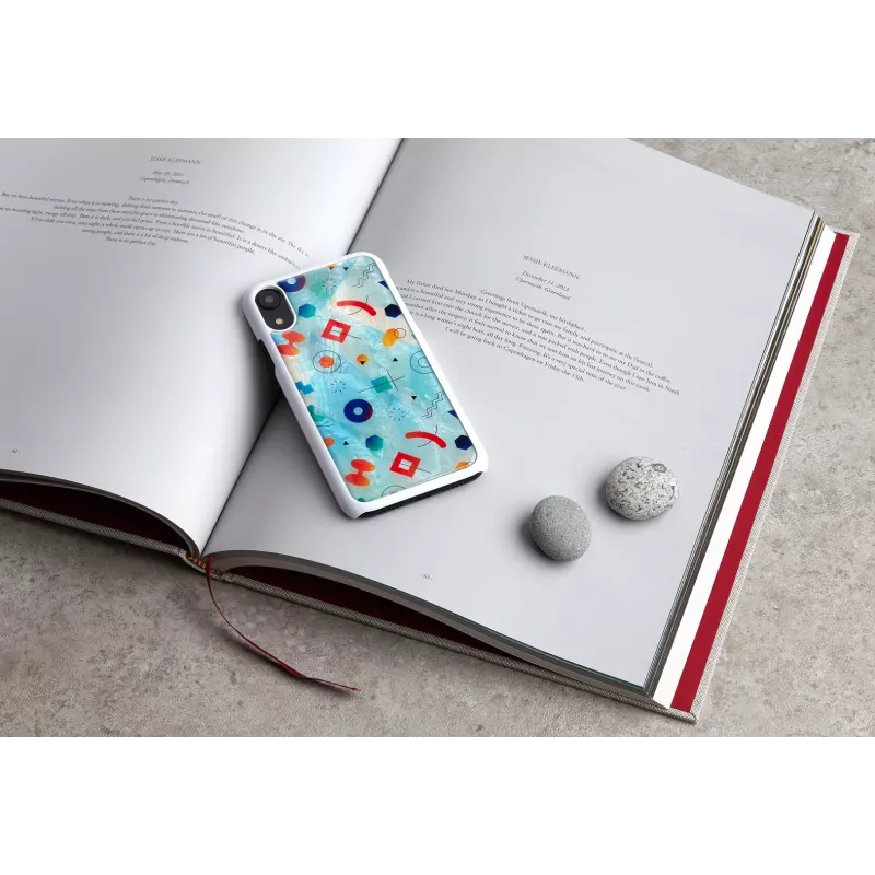 Puzdro na smartphone iKins pre iPhone XR — biele ochranné puzdro Poppin Rock