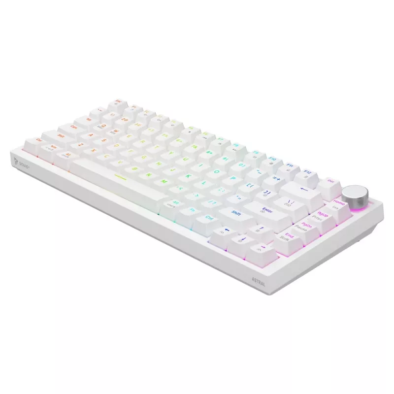 Savio ASTRAL WHITE JADE klávesnica Gaming USB QWERTY US International