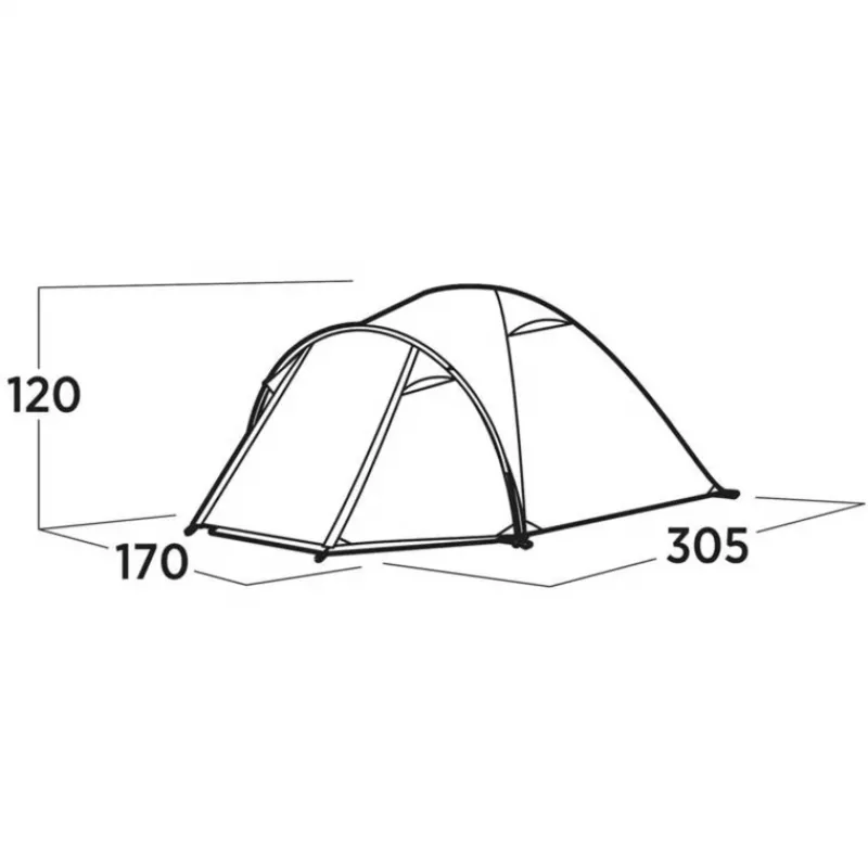 Easy Camp Setesdal 3 zelený kopulový/iglú stan