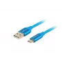 Lanberg CA-USBO-22CU-0010-BL USB kábel 1 m USB 2.0 USB-C USB-A modrý