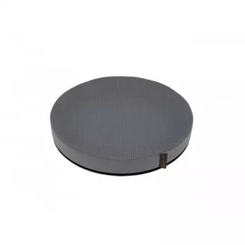 Sedací vankúš MDH DRQE3M0BBXXXP — okrúhly penový vankúš s chladiacim gélom, Ø 390 mm, výška 50 mm, sivý, max. zaťaženie 120 kg