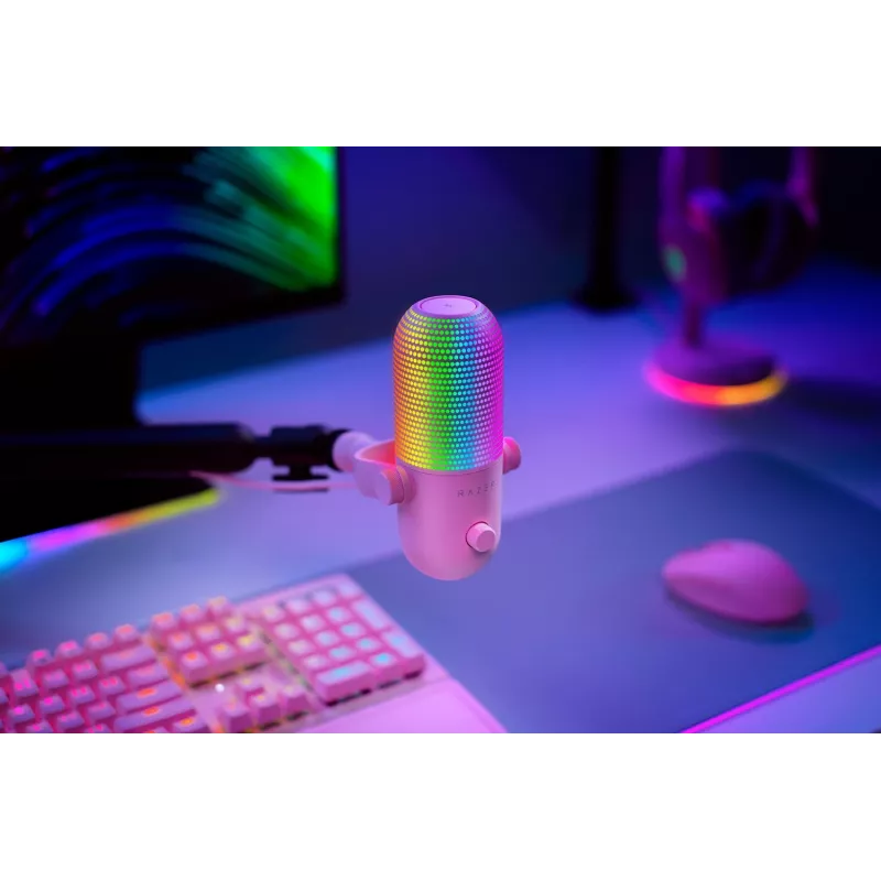 Razer Seiren V3 Chroma ružový PC mikrofón