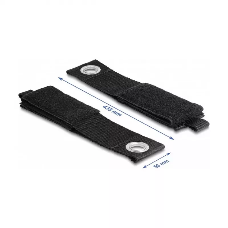 DeLOCK suchý zips heavy-duty 435x50mm čierny 5 ks