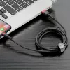 USB-A na Lightning kábel Baseus Cafule 2.4A QC 3.0, 1 m — čierny/červený