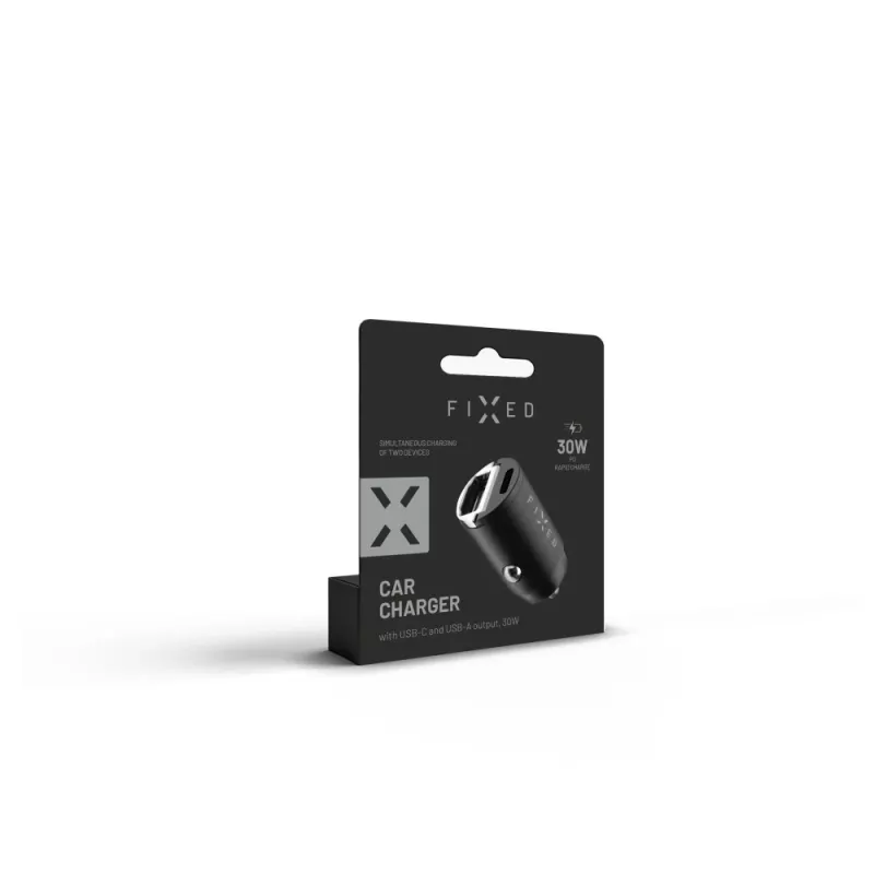 Autonabíjačka FIXED FIXCC30M-CU-BK 30W USB‑C pre zásuvky vozidla