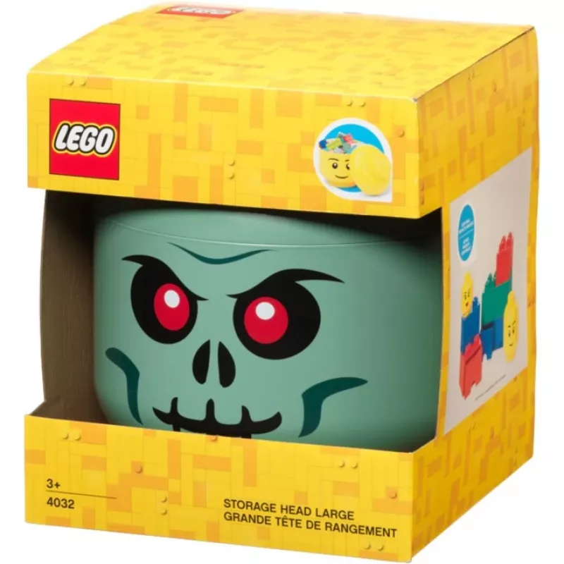 LEGO Storage Head Skeleton, úložná krabica čierna/červená, veľká