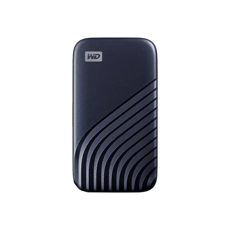 WD My Passport SSD WDBAGF0010BBL - SSD - šifrovaný - 1 TB - externý (prenosný) - USB 3.2 Gen 2 (USB-C konektor) - 256-bit AES - polnočná modrá