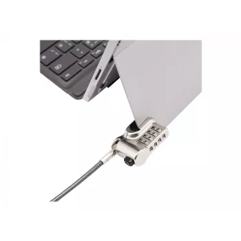 Káblový zámok DICOTA D31742 strieborný 2 m číselný zámok