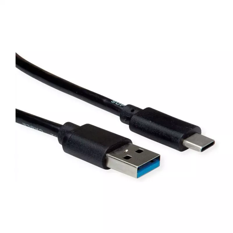ROLINE RM USB 3.2 Gen 1 kábel, A-C, ST/ST, čierny, 1 m