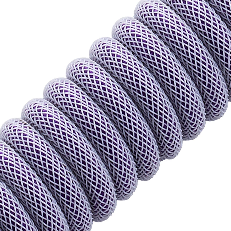 CableMod Classic Coiled CM-CKCA-CW-PW150PW-R špirálový kábel ku klávesnici, USB-C na USB-A, 150 cm, Rum Raisin