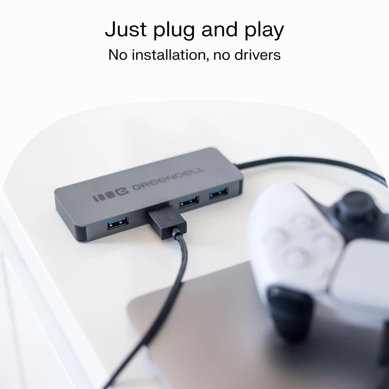 USB hub Green Cell HUB-GC-A4A — 4-portový USB-A 3.0 hub