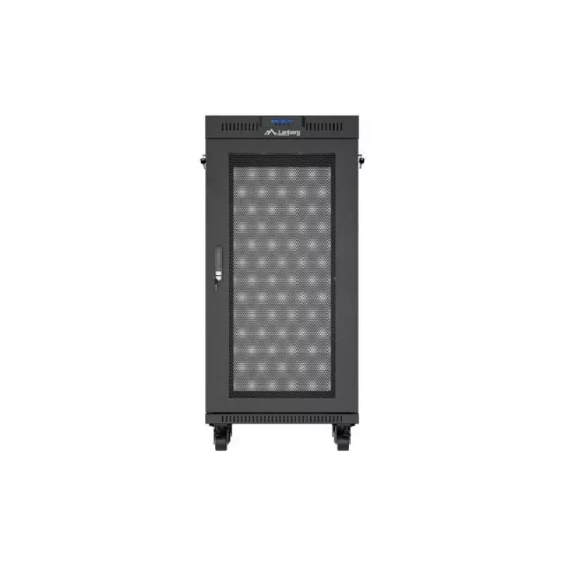 Racková skriňa LANBERG FF01-6624-23BL 24U samostatne stojaca 19 palcov 600×600 mm IP20 čierna