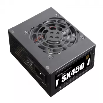SilverStone SST-SX450-B - napájací zdroj (interný) - ATX12V 2.4/ SFX12V - 80 PLUS Bronze - AC 90-265 V - 450 Watt - aktívne PFC - čierny