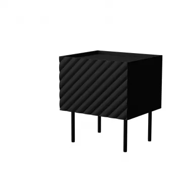 Nočný stolík Cama meble LUCCA, 2 ks, 47x40x52 cm, čierny, MDF/drevotrieska