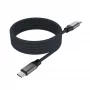 USB-C na USB-C magnetický pletený kábel FIXED FIXDBM-CC12-GR, USB 2.0, 1,2 m, sivý