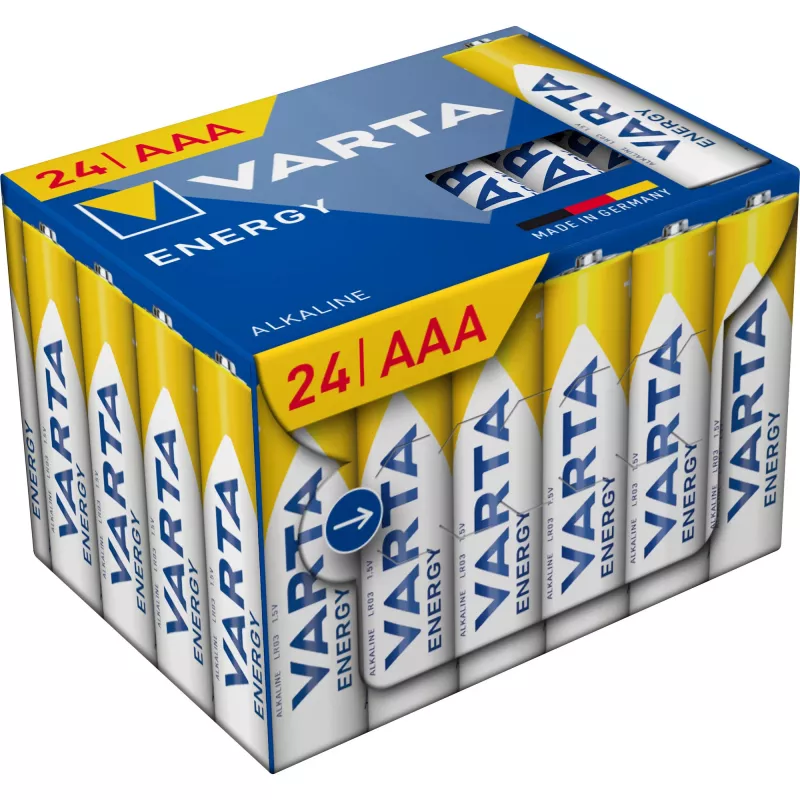 Alkalické mikrotužkové (AAA) batérie Varta ENERGY Cube balenie 24 ks (MPN 4103229234)