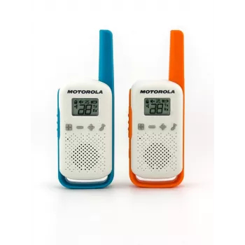 Motorola Talkabout T42 – vysielačka, balenie 2 ks (oranžovo-modrá)