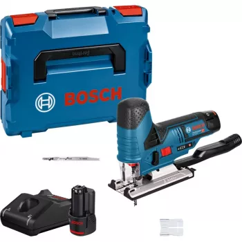 Akumulátorová priamočiara píla GST 12V-70 Professional, 12 V (modrá/čierna, 2x lítium-iónová batéria 3,0 Ah, v L-BOXX)