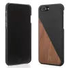 Ochranné puzdro z dreva a kože Woodcessories EcoSplit pre iPhone 7 Plus / 8 Plus — orech čierna