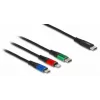 DeLOCK USB nabíjací kábel 3-in-1 USB Type-C na Lightning Micro-USB 1 m