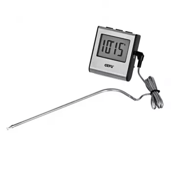Teplomer na potraviny GEFU digitálna sonda 0–250 °C, nehrdzavejúca oceľ, 16 cm senzor