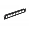 Patchpanel Extralink 12-port UTP 10 palcov kovové puzdro, čierny