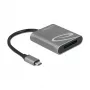 Čítačka kariet DeLOCK 91741 USB 3.2 Gen 1 Type-C čierna sivá