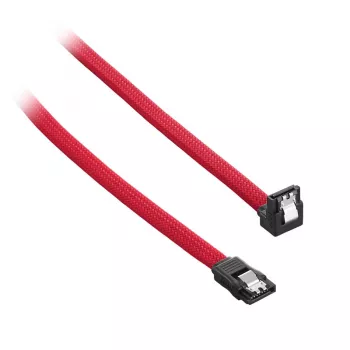 CableMod ModMesh - SATA kábel - Serial ATA 150/300/600 - SATA (W) pravouhlý na SATA (W) - 60 cm - červená (CM-CAB-RSAT-N60KR-R)
