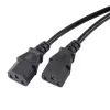 Akyga AK-PC-04A napájací rozdeľovací kábel CEE 7/7 na 2x IEC C13, 1,8 m, čierny