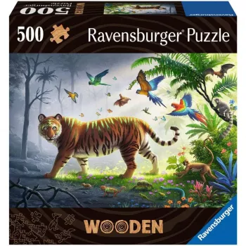 Drevené puzzle tiger v džungli (505 dielikov)