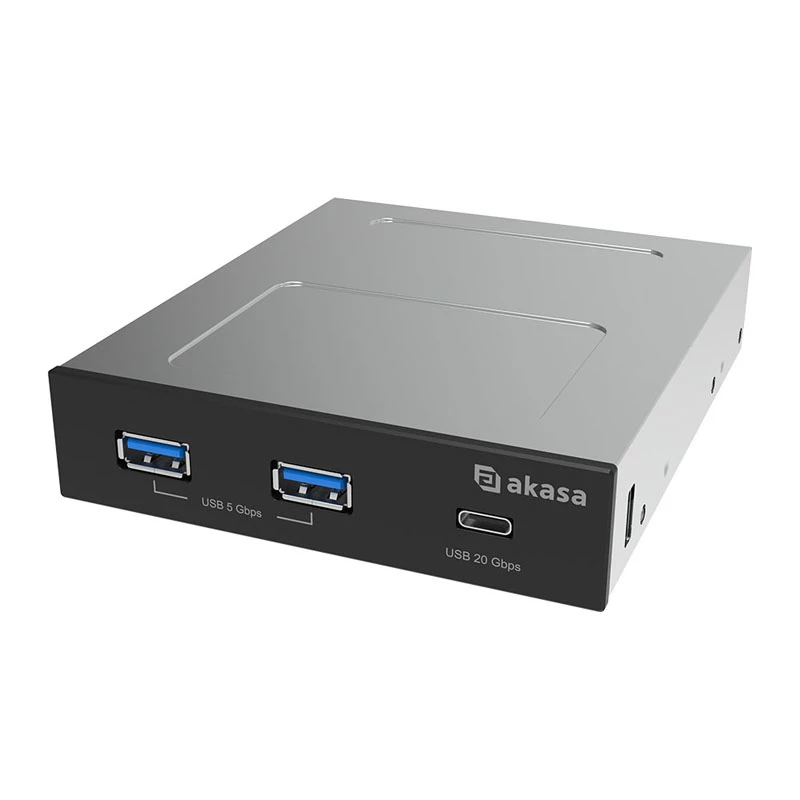 Akasa USB 20Gbps Type-C panel s dvoma 5Gbps Type-A portami