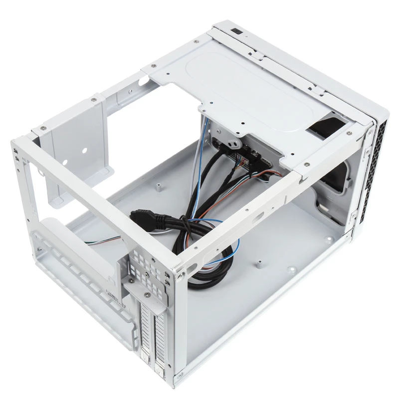 SilverStone SUGO SG13 - Desktop - Mini-DTX - bez napájacieho zdroja (AT / PS/2) - čierna, biela - USB/Audio (SST-SG13WB-Q)