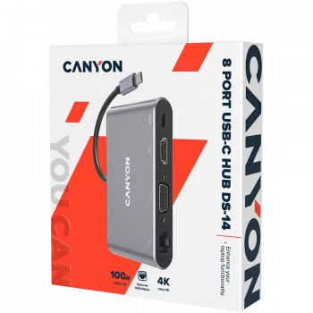 Canyon DS-14 - dokovacia stanica - USB-C - VGA, HDMI