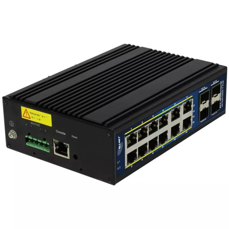 Spravovaný switch ALLNET ALL-SGI8016PM L2+/L3 12x Gigabit Ethernet PoE
