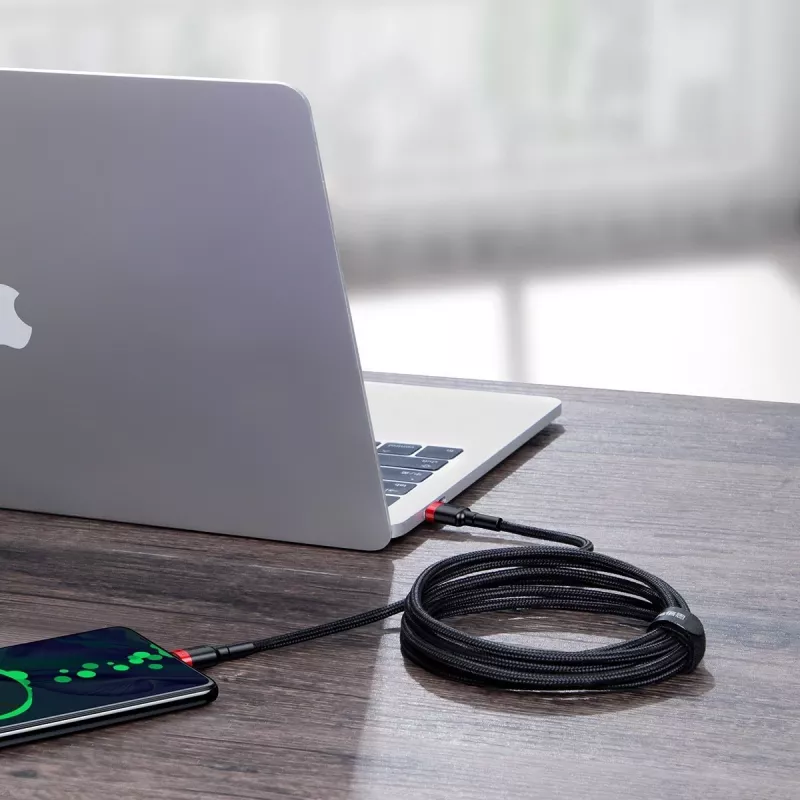 Baseus Cafule PD2.0 100W Flash-Charging USB na Type-C kábel (20V 5A) 2m červená+čierna